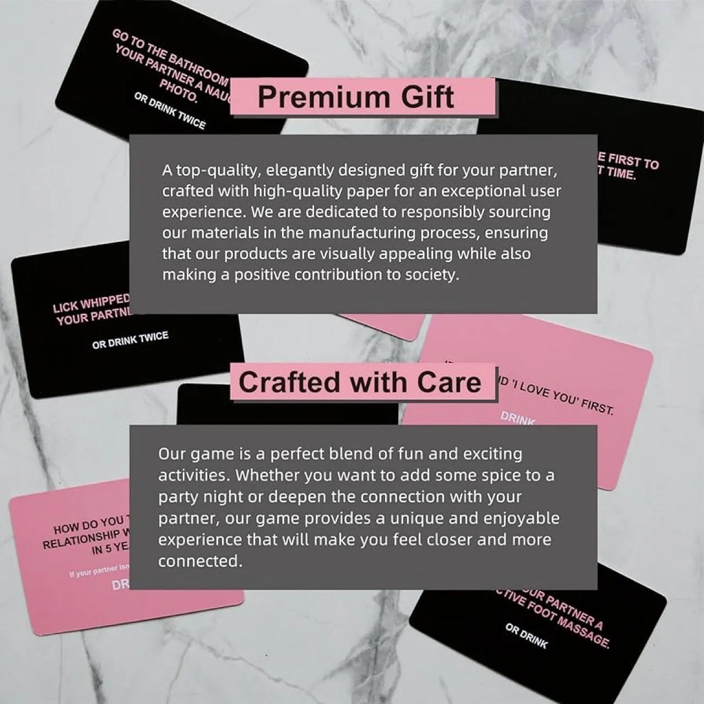 Drunk Lovers Card Game, 54 Playing Cards, Dating Games - Couples Drinking Games